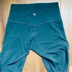 Storm Teal Lululemon Align Pants Sz 6 inseam 28"